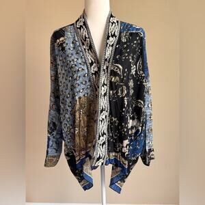 LOVE KYLA KIMONO One Size embroidered patchwork cover lightweight beach‎ vaca